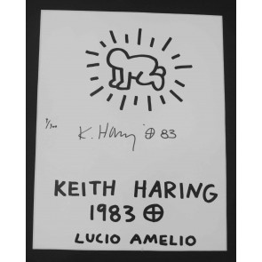 Copertina del Portfolio, firmato, numerato e datato da Haring
